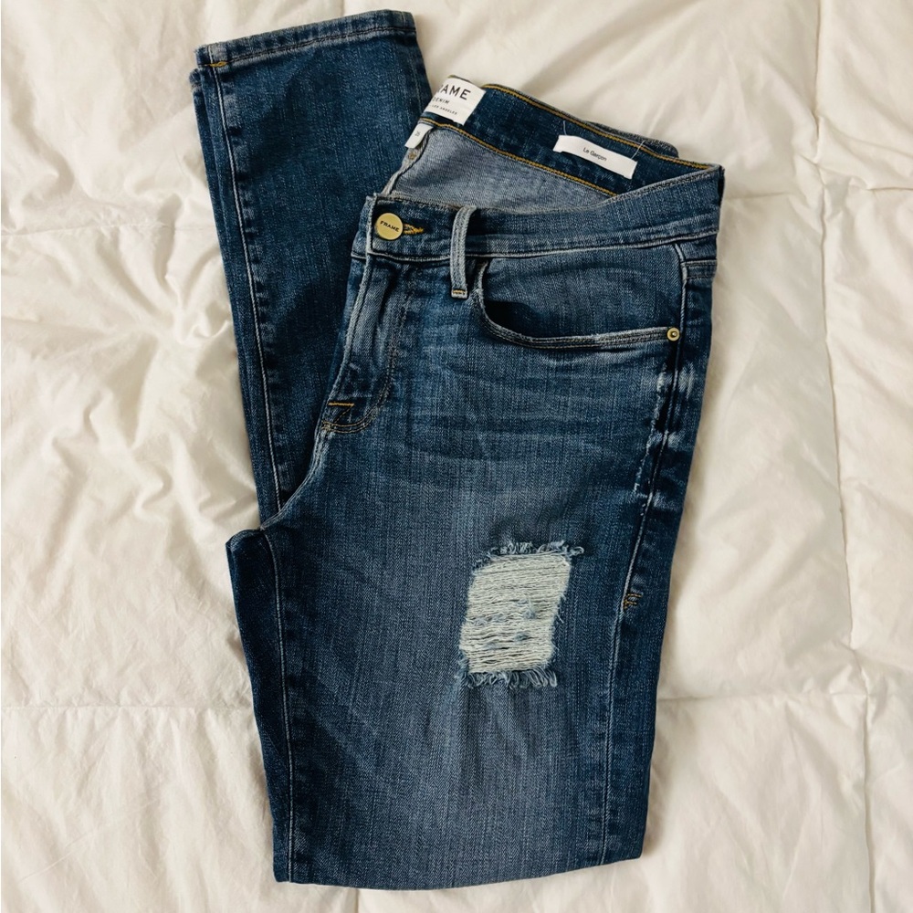 Frame La Garçon Distressed Jeans